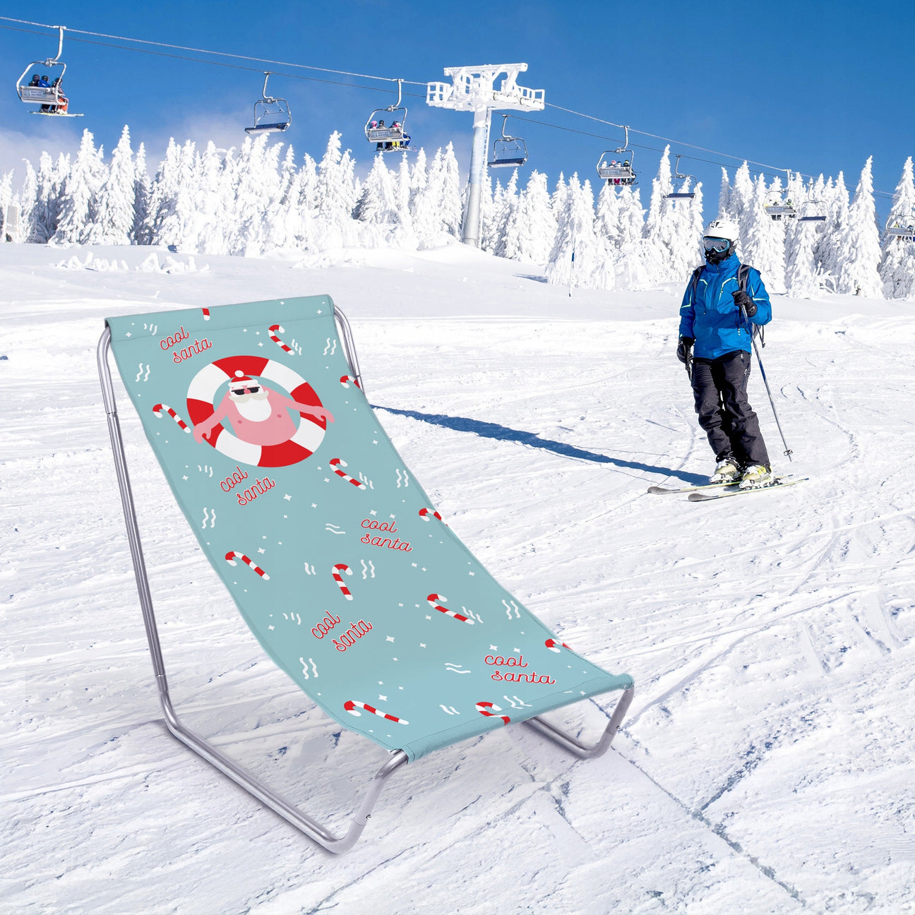 Liegestuhl aus Metall