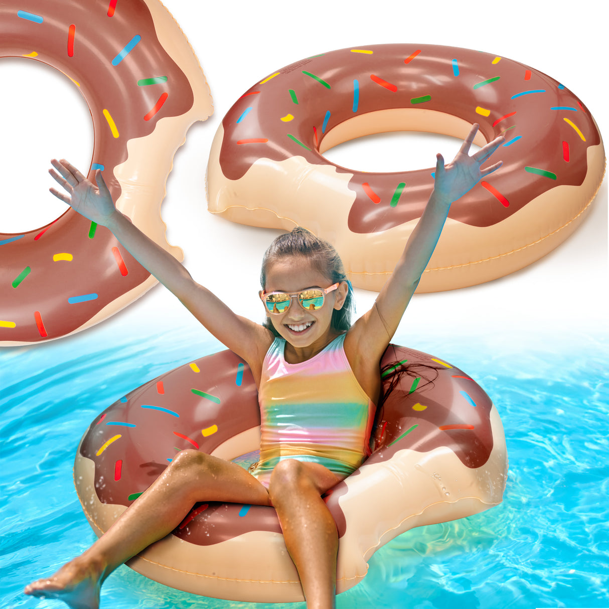 Braun Donut-Schwimmring