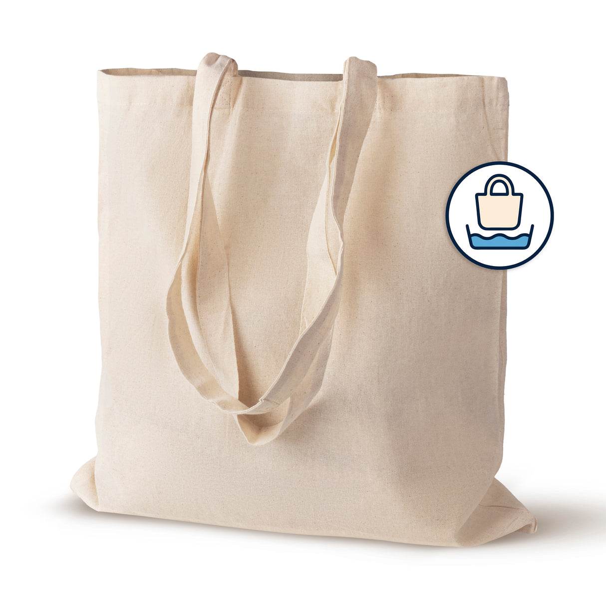 Baumwolltasche Ecru 380x420 mm 220g Griff: 70 cm