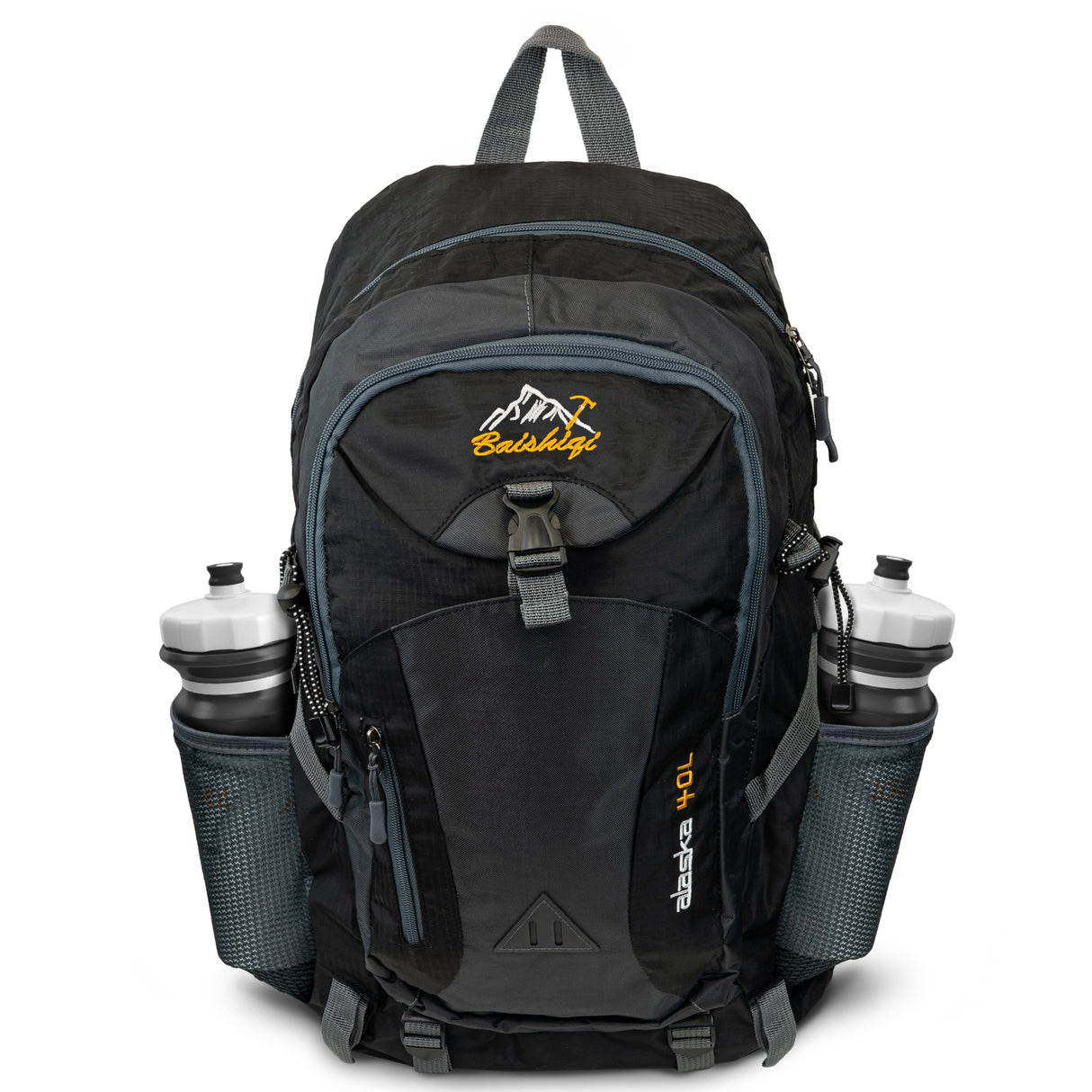 Wasserdichter Wanderrucksack Schwarz 40L