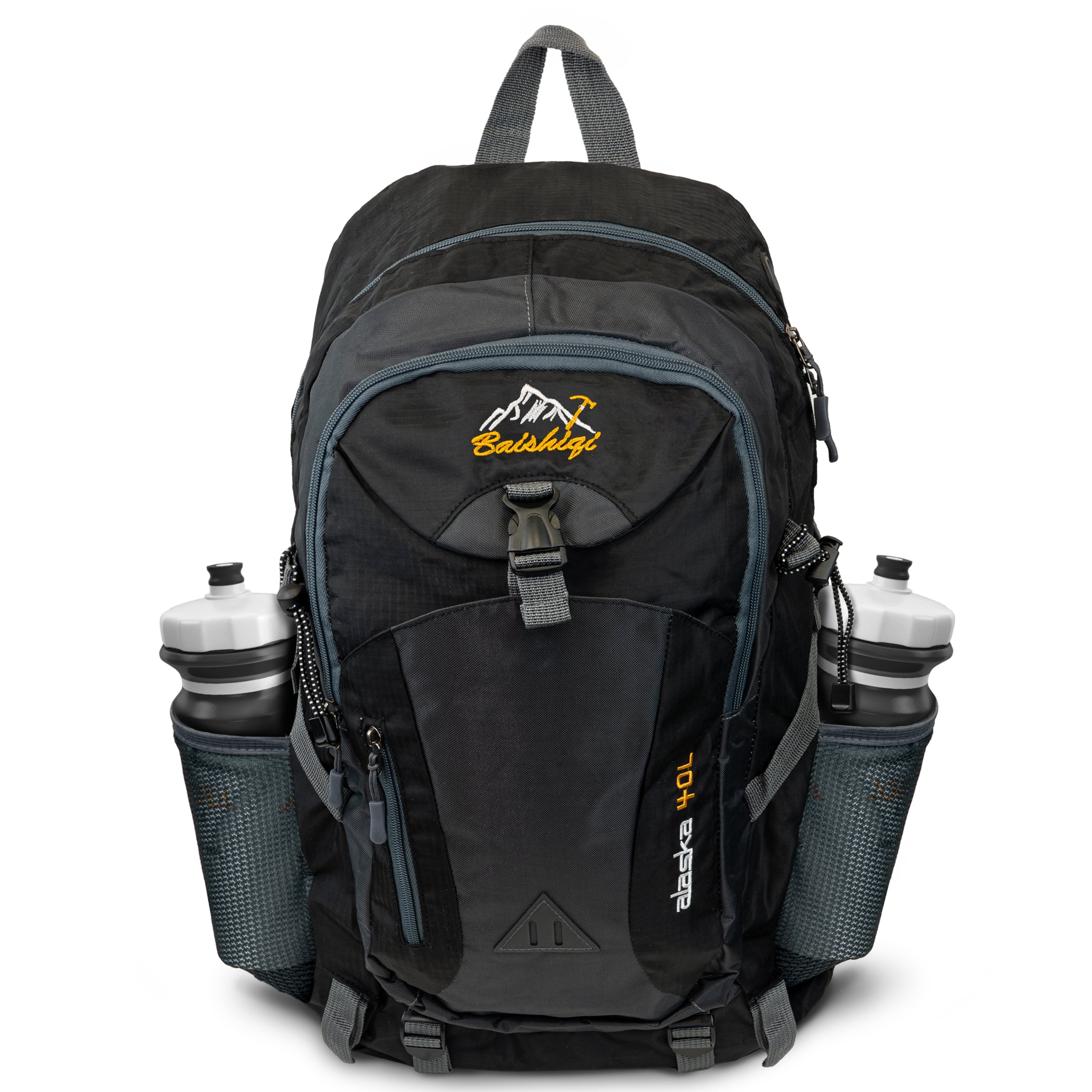 Wasserdichter Wanderrucksack Schwarz 40L
