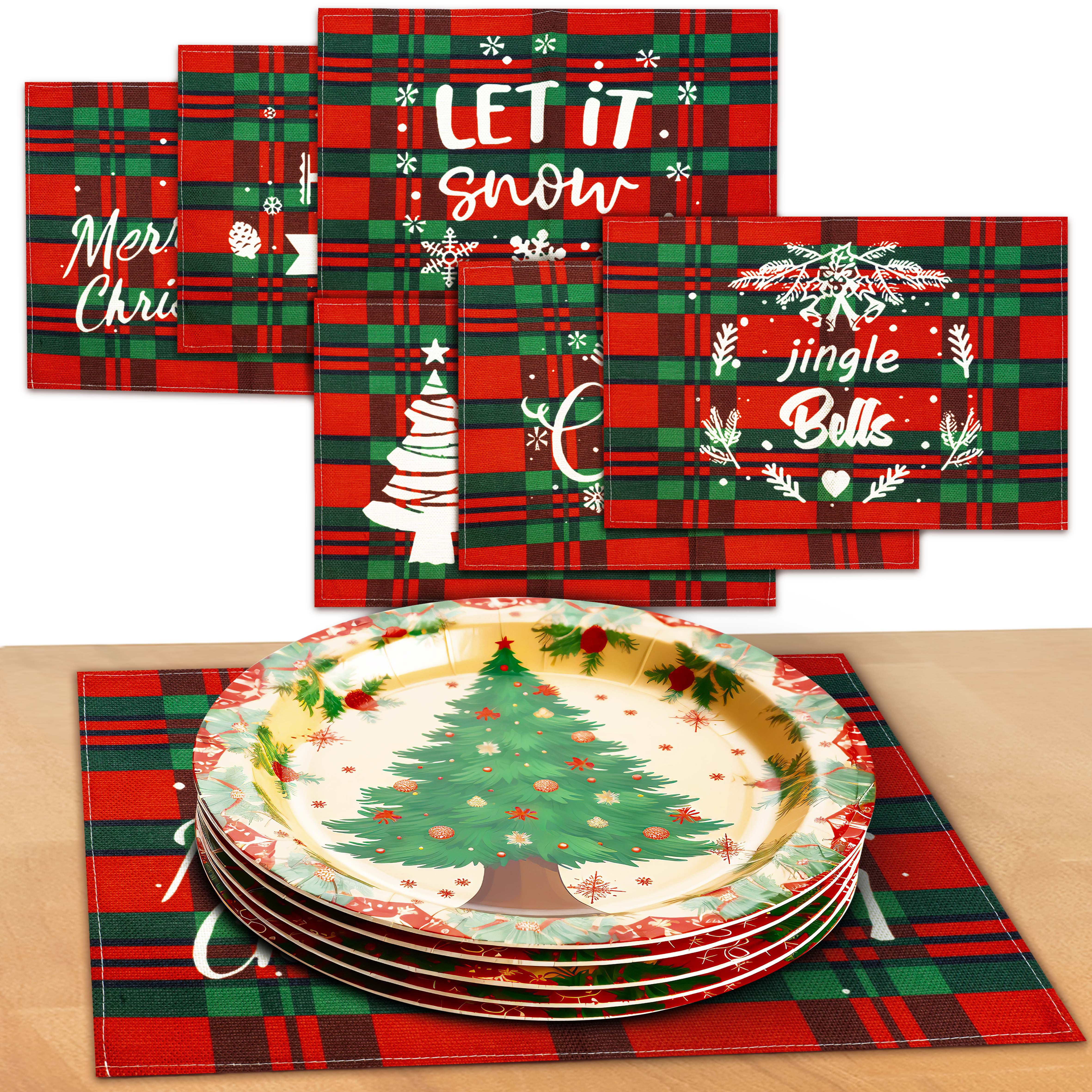 Weihnachtstischsets – 6er-Set