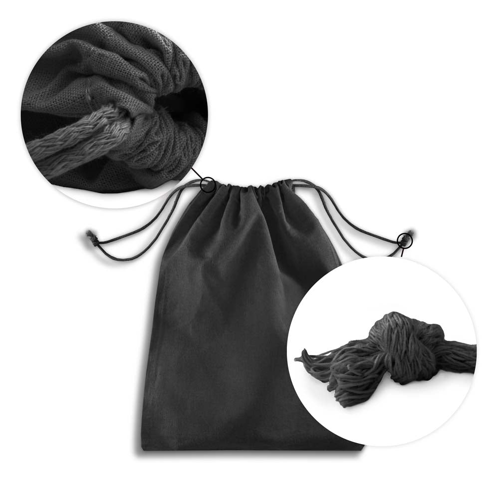 Baumwollsack Schwarz 300x380 mm