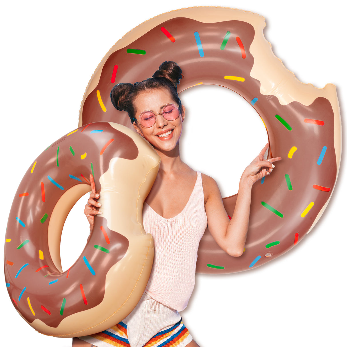 Braun Donut-Schwimmring