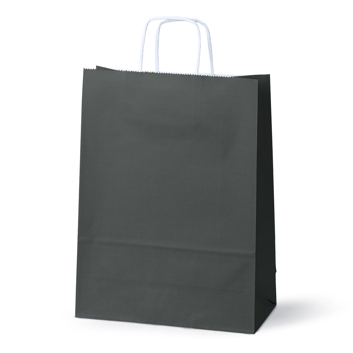 Papiertüte mit gedrehtem Griff 240x100x320mm Schwarz Weiß