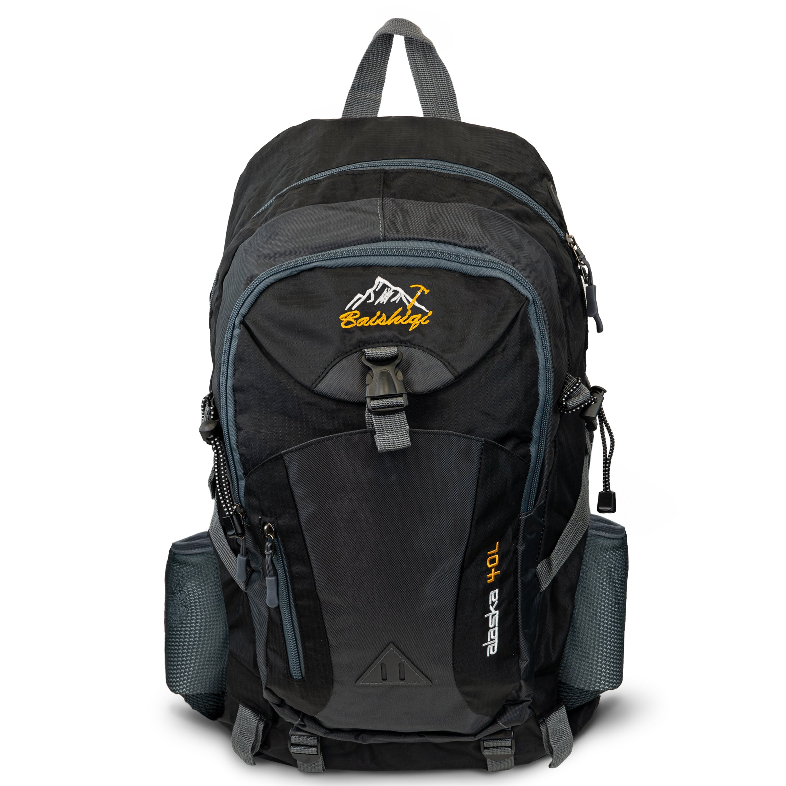 Wasserdichter Wanderrucksack Schwarz 40L