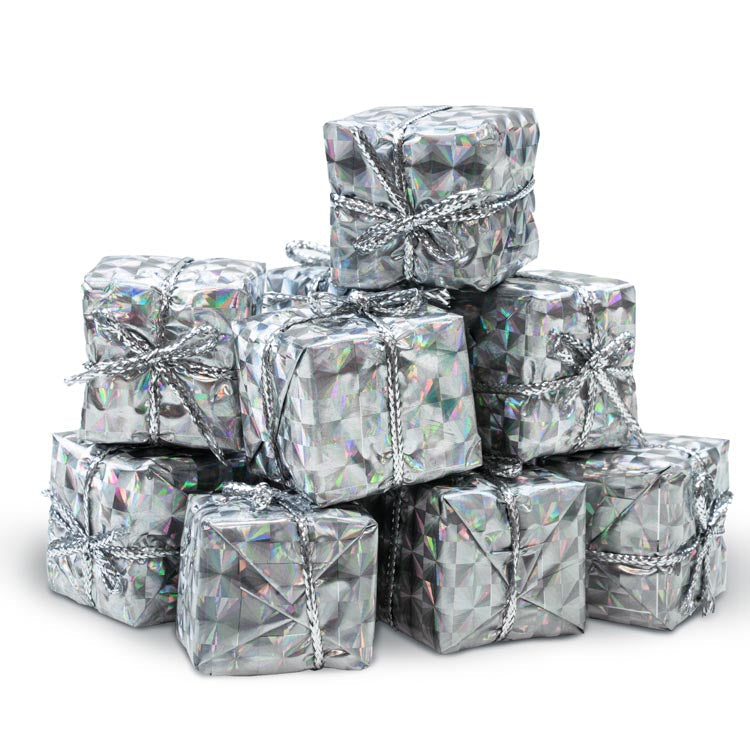 Silbernes Mini-Geschenkset mit 12 Stück