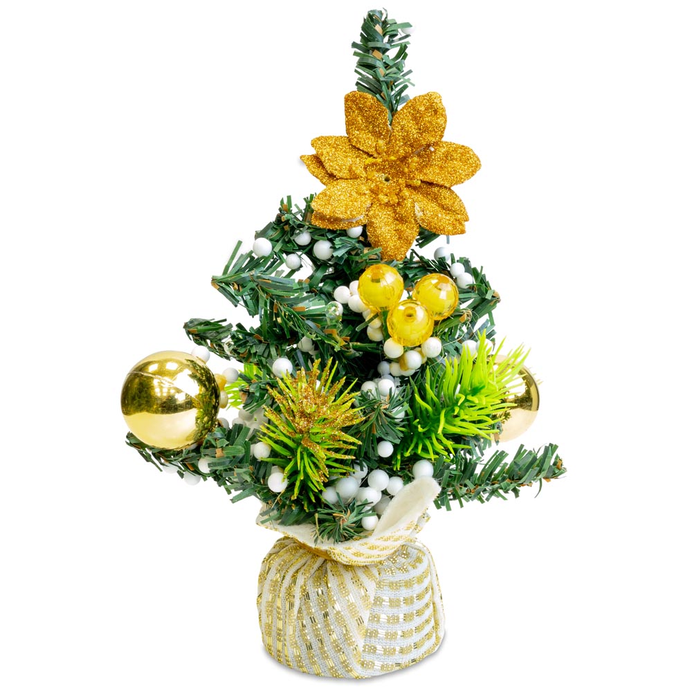 Dekorativer goldener Weihnachtsbaum 20cm