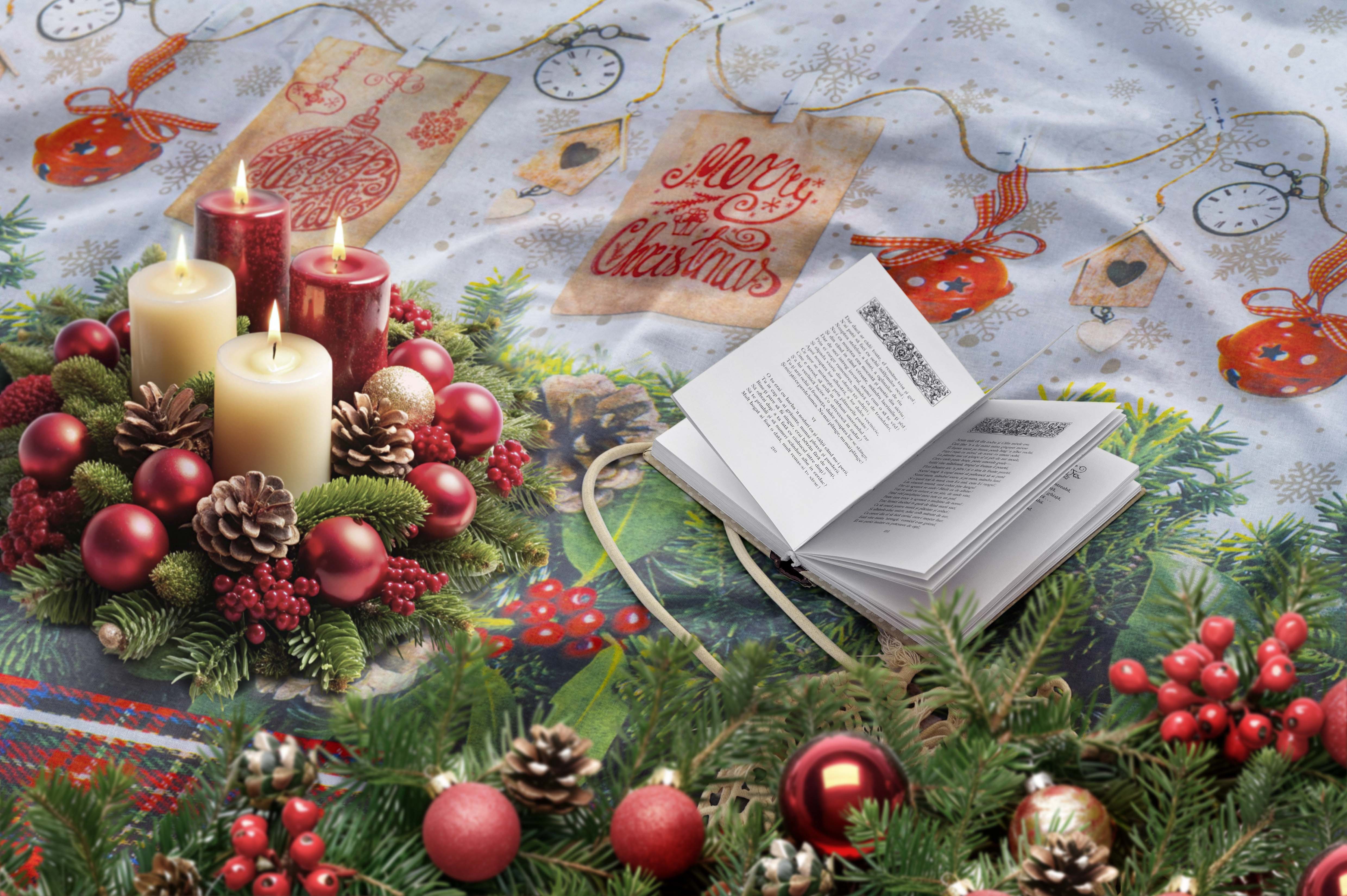 Weihnachtstischdecke für den Weihnachtstisch 150 x 180 cm Kegel