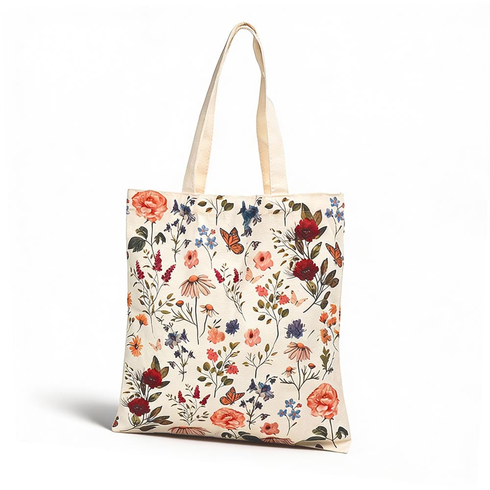 Baumwolltasche Blumen 35x38cm