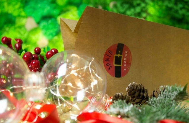 Set aus Blockpapiertüten 120x95x325mm + Aufkleber 10Stk.