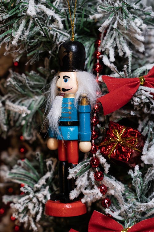 Nussknacker-Weihnachtsbaumhänger - 6er-Set