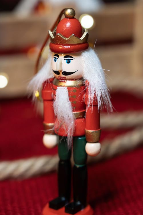 Nussknacker-Weihnachtsbaumhänger - 6er-Set