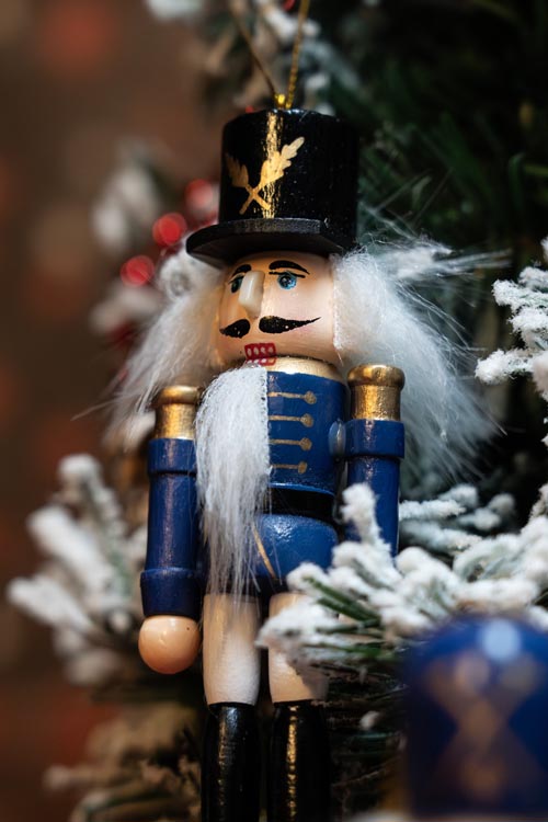 Nussknacker-Weihnachtsbaumhänger - 6er-Set