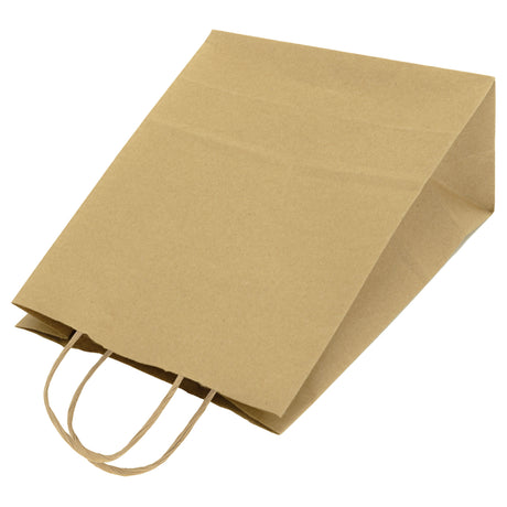 Papiertüte mit gedrehtem Griff 180x80x225mm Braun