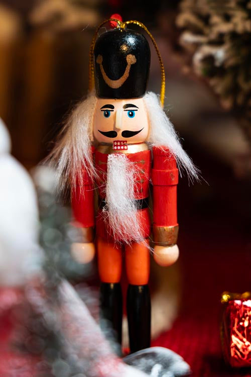 Nussknacker-Weihnachtsbaumhänger - 6er-Set