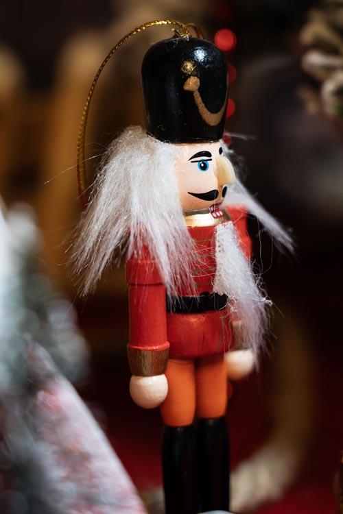 Nussknacker-Weihnachtsbaumhänger - 6er-Set