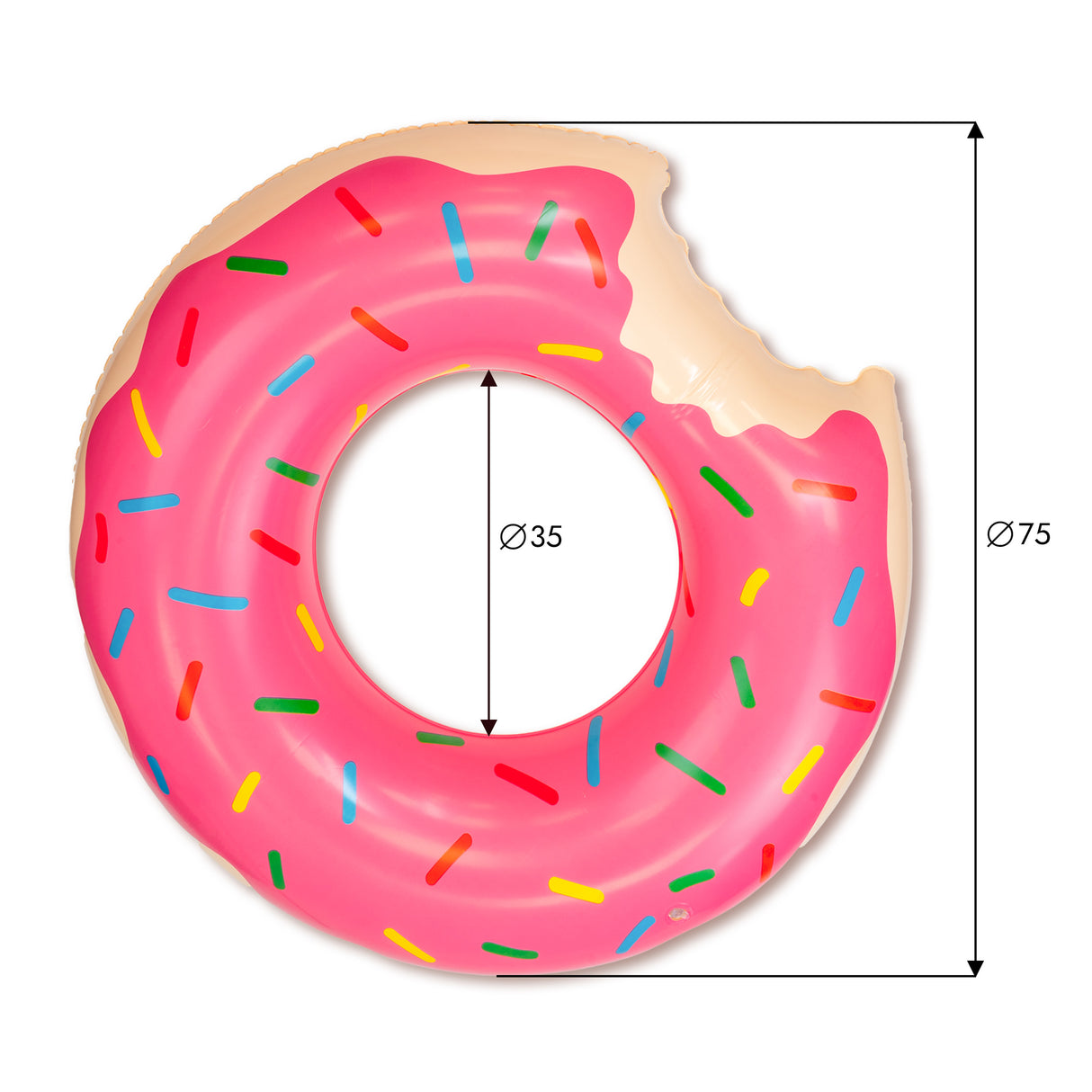 Rosa Donut-förmiger Schwimmring