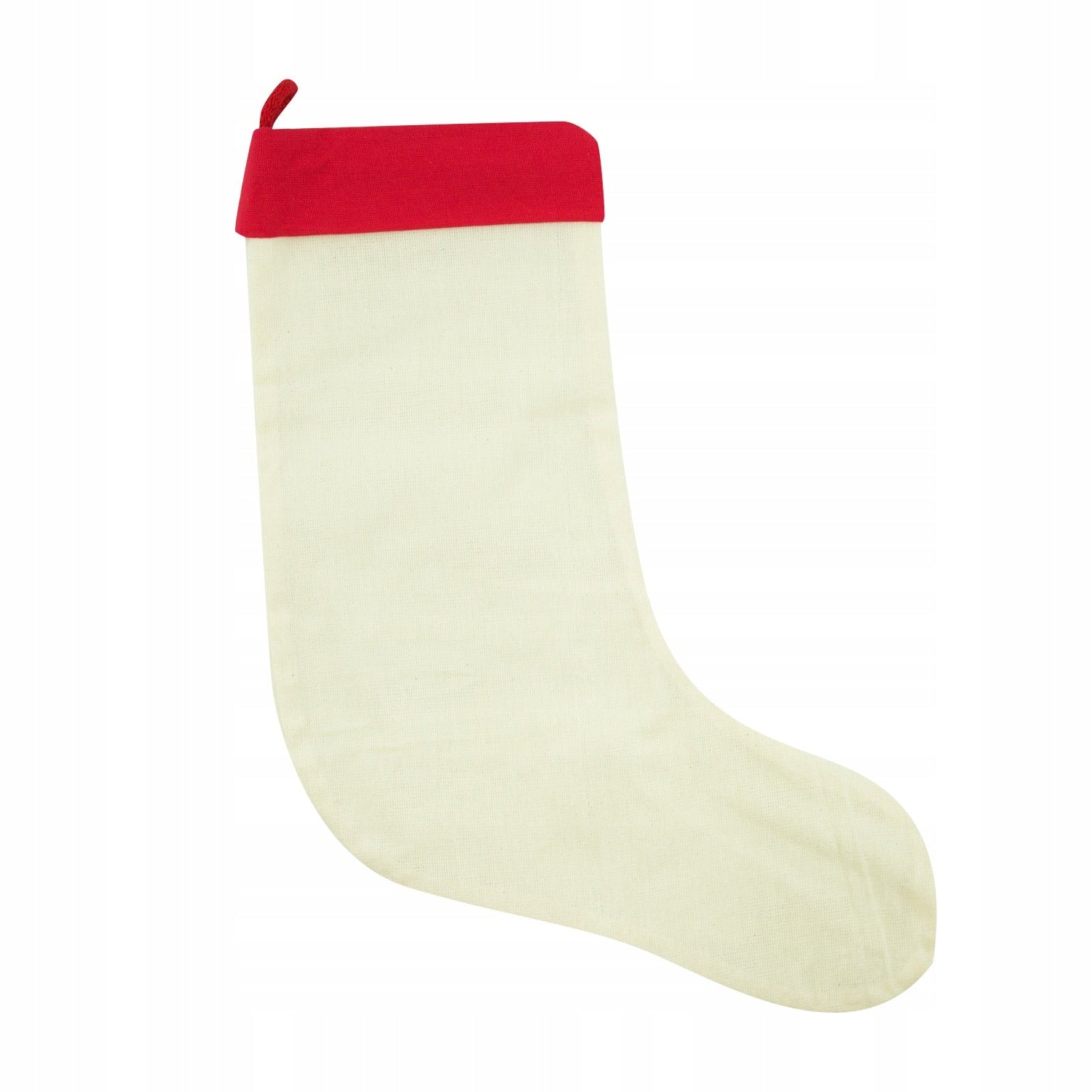 Weihnachtsstrumpf aus Baumwolle, ecru