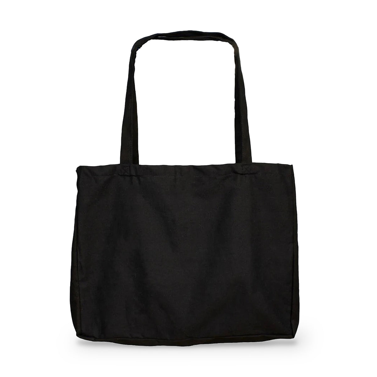 Baumwolltasche 38 x 28 cm, Henkel 70 cm, 145 g/m², schwarz