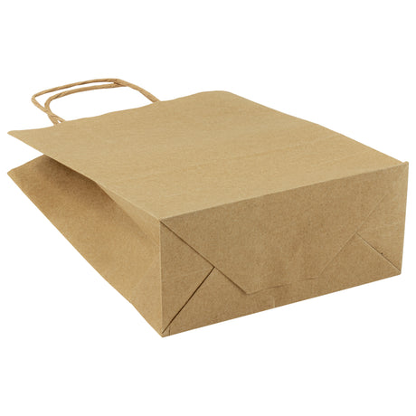 Papiertüte mit gedrehtem Griff 180x80x225mm Braun