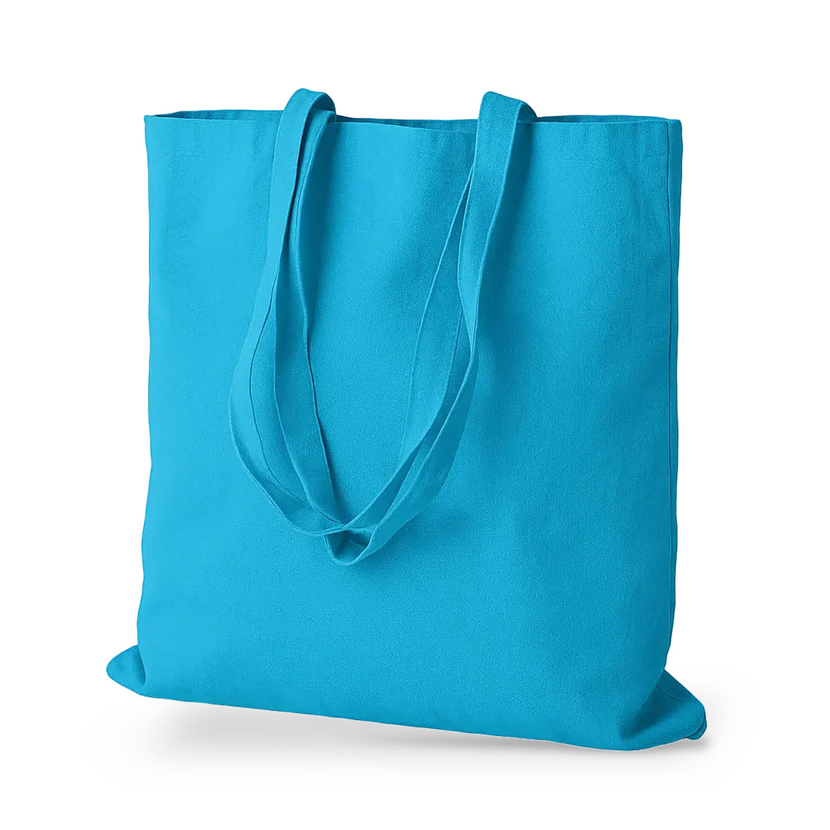 Baumwolltasche 38 x 42 cm, Henkel 70 cm, 145 g/m², hellblau