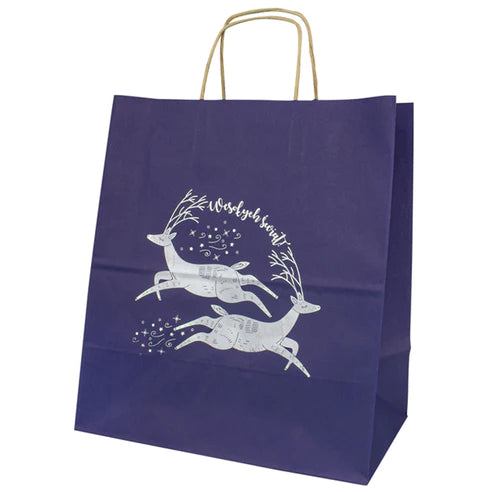 Weihnachtspapiertüte 30x17x34cm RENTIER