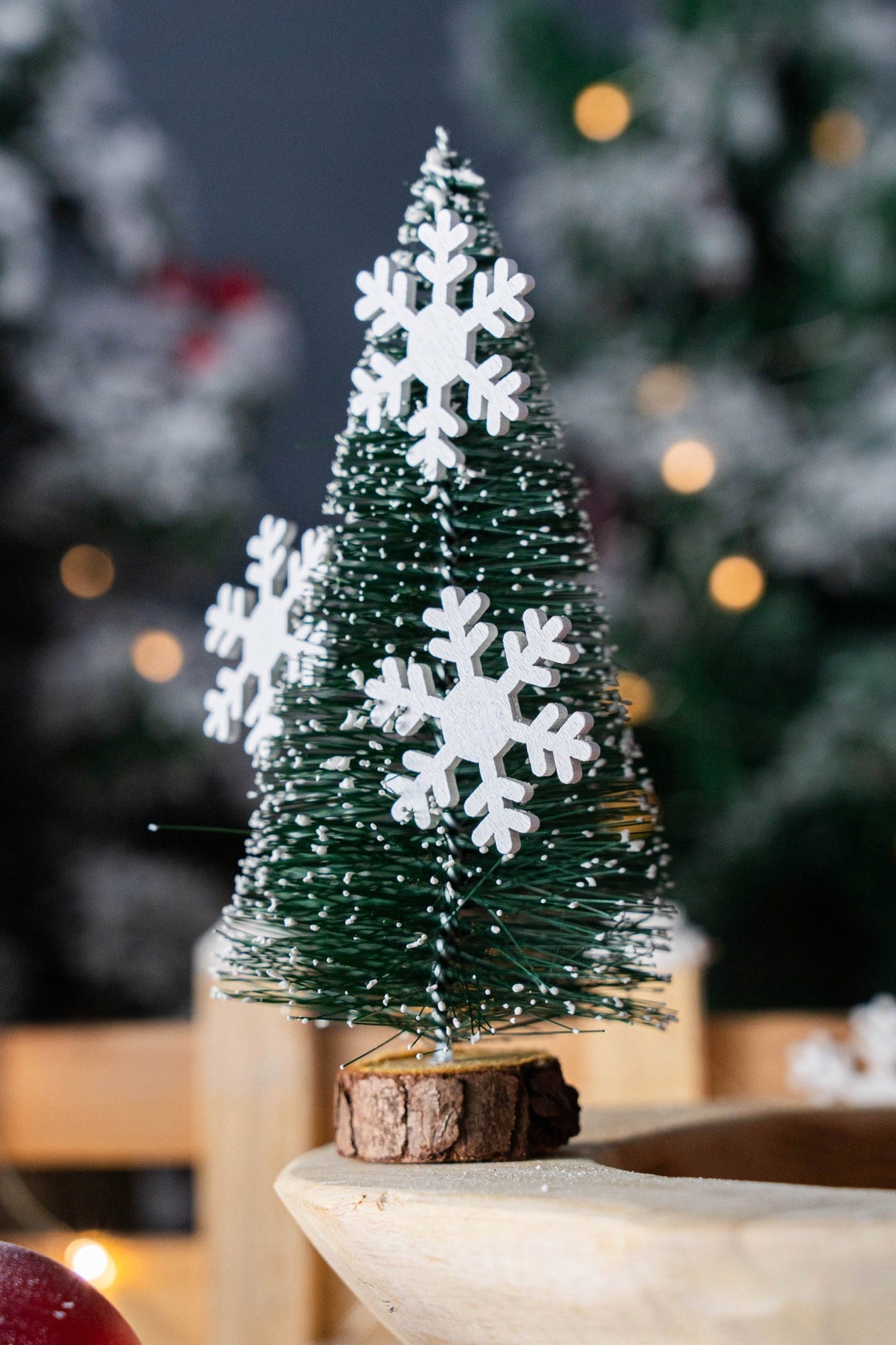 Holzschneeflocken 6 Stk.