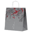 Weihnachtspapiertüte 320x160x380mm Grau Frohe Weihnachten