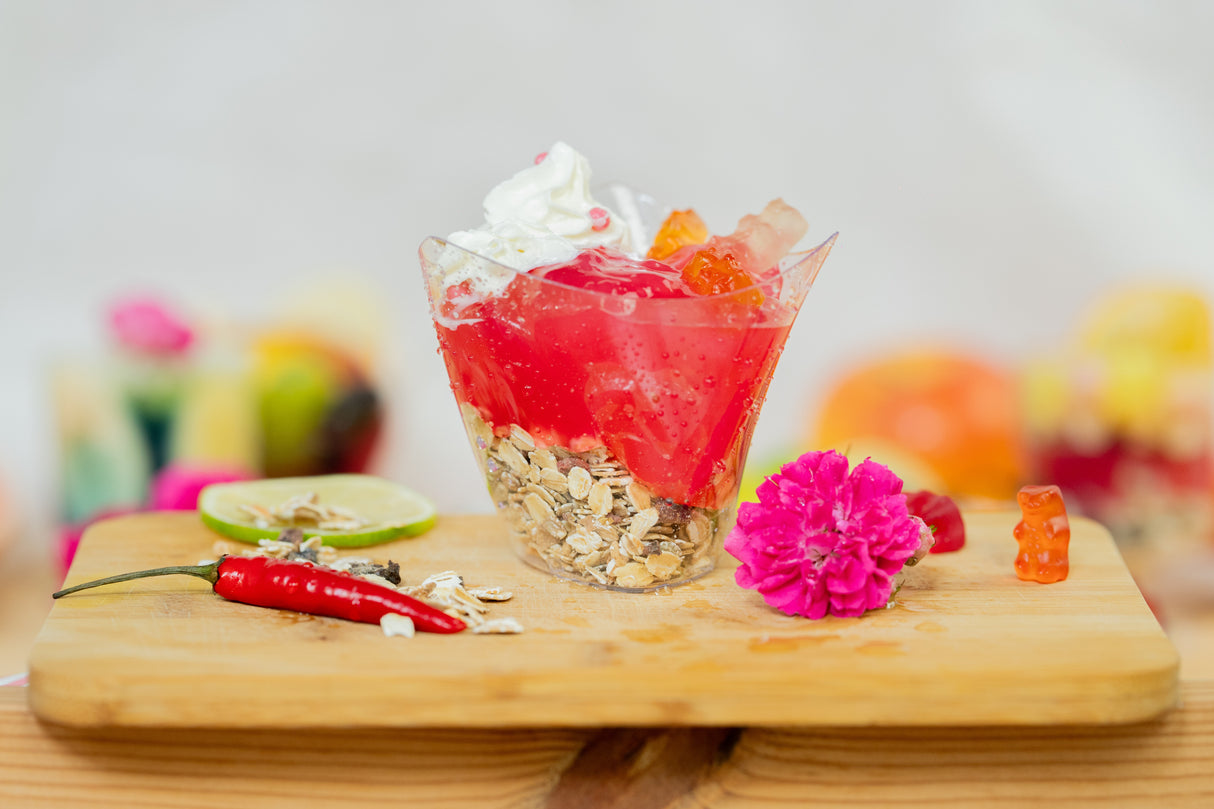 25 Stück Desserttassen 100ml Wiederverwendbare Dessertgläser Plastik + E-BOOK