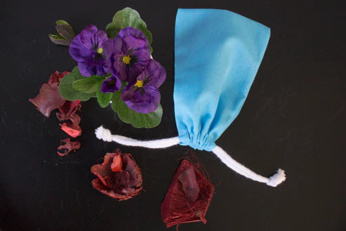 Baumwollsack blau 10x15 cm