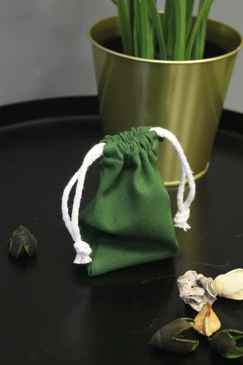 Baumwollsack Dunkelgrün 100x150 mm