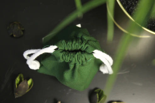 Baumwollsack Dunkelgrün 100x150 mm