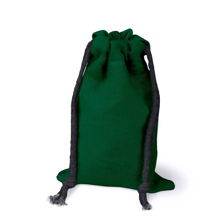 Baumwollsack Dunkelgrün 100x150 mm