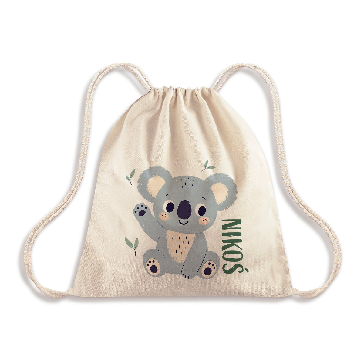 Baumwoll-Rucksacktasche 340 x 400 mm mit Aufdruck für Kinder Koala