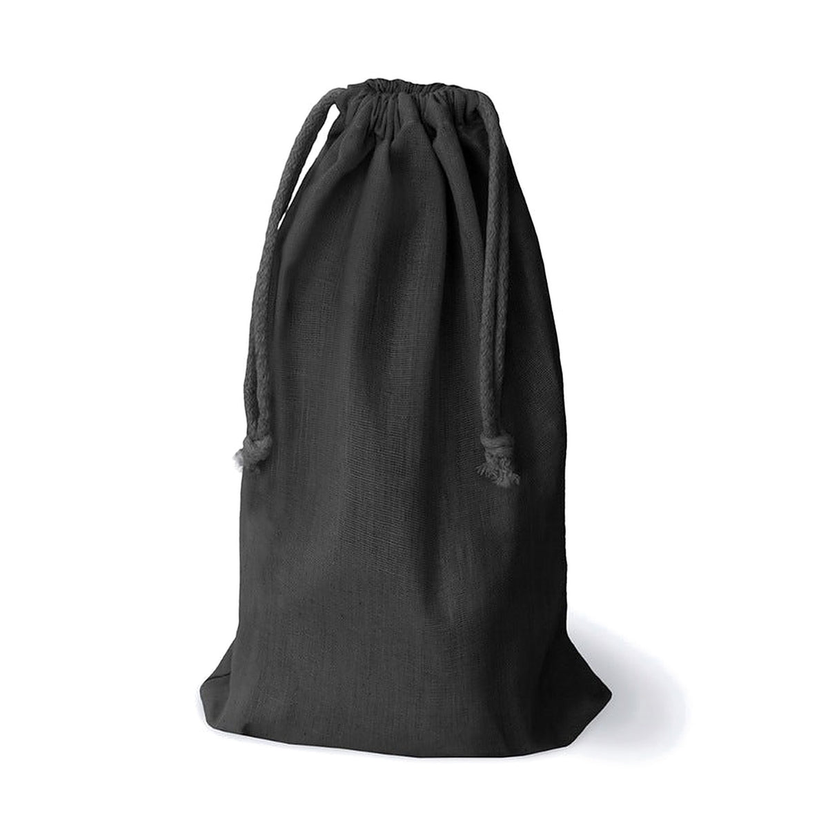 Baumwollbeutel mit Kordelzug 15 x 35 cm, 220 g/m², schwarz