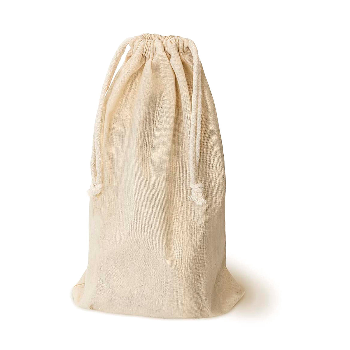 Baumwollbeutel mit Kordelzug 16 x 28 cm, 145 g/m², natur