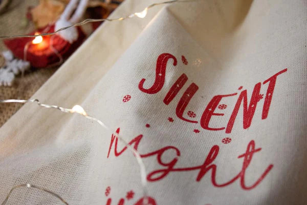 Beutel SILENT NIGHT ecru 34x38cm