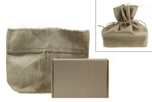 Weihnachts-Jute-Geschenkbeutel + Geschenkbox