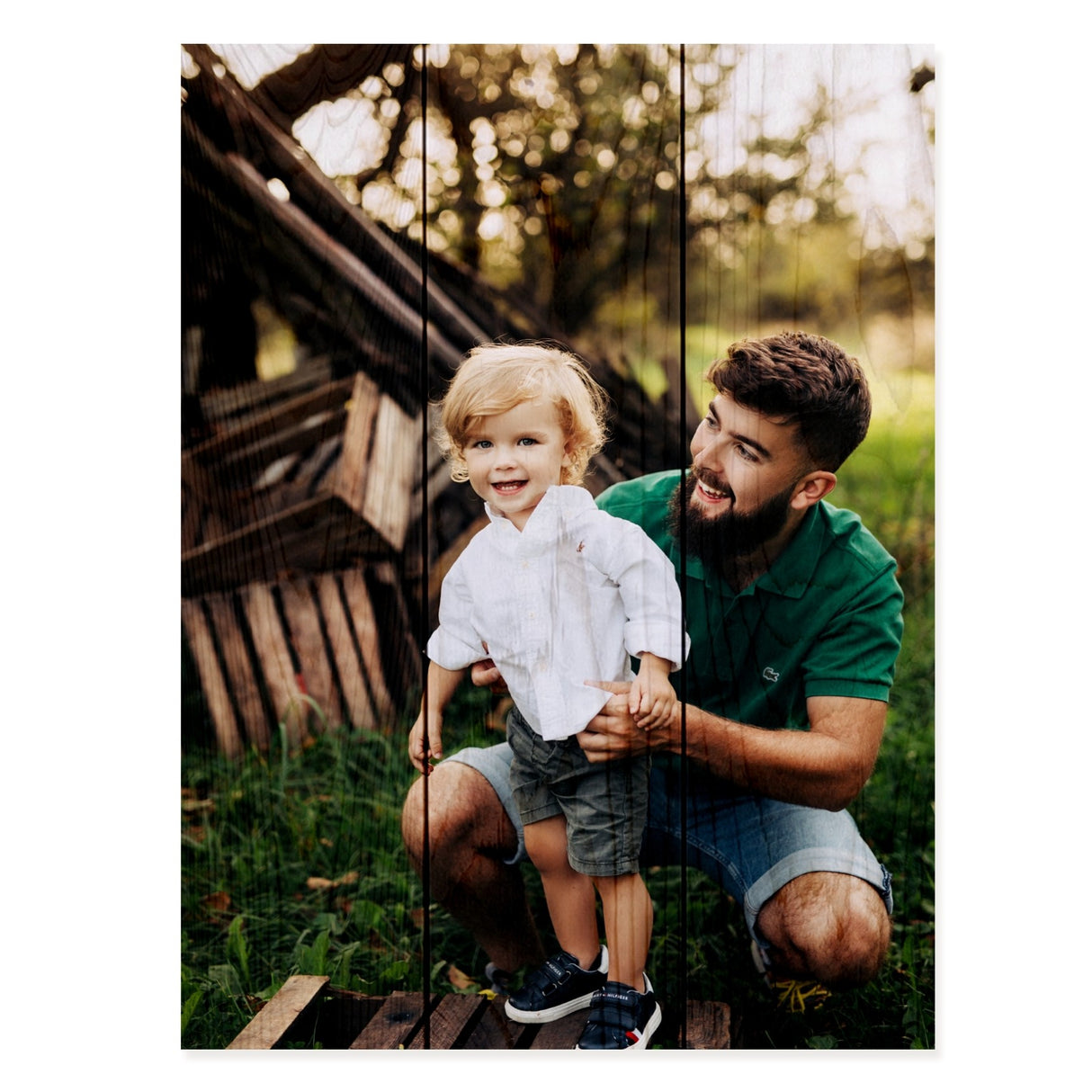 Wanddeko Holz mit eigenem Druck