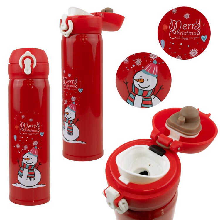 Weihnachtsthermoskanne rot 23×6cm 500 ml