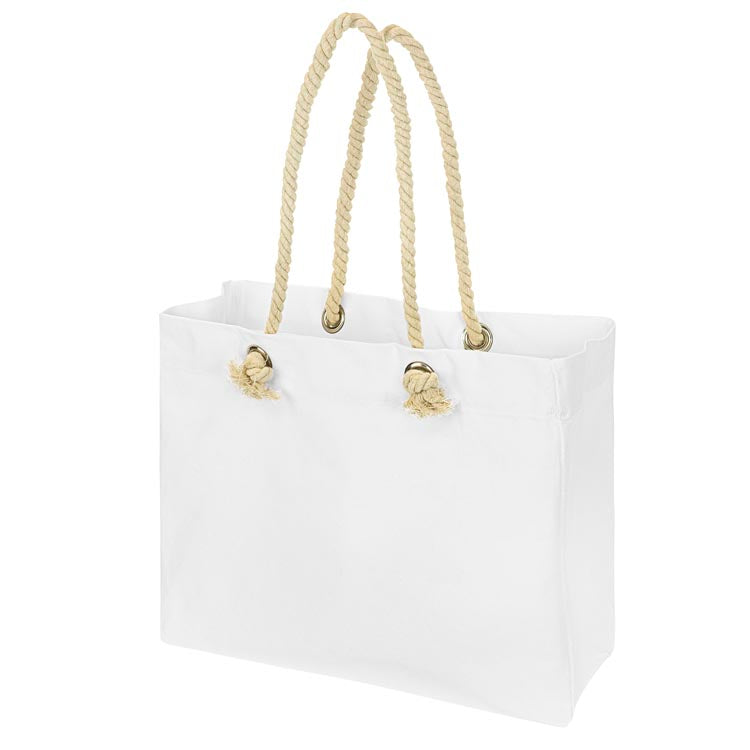 Strandtasche Weiß 420x150x150x380 mm Griff: 70 cm