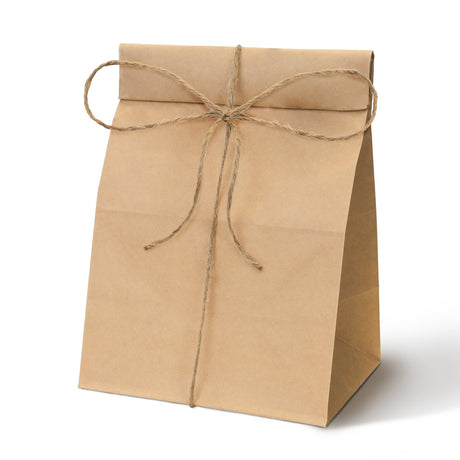 Papiertüte ohne Griff 190x130x370mm Braun