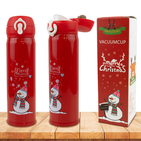 Weihnachtsthermoskanne rot 23×6cm 500 ml