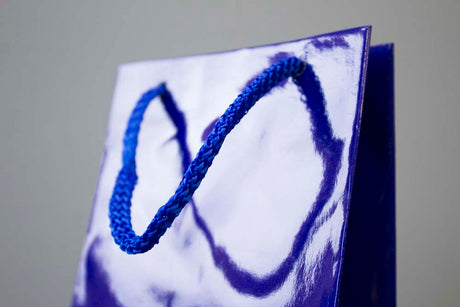 Laminierte Tasche mit Schnurgriff 110x90x400mm Marineblau