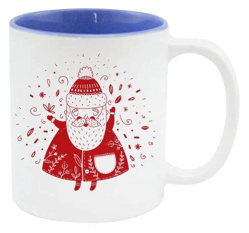 Weihnachtstasse - Blauer Weihnachtsmann