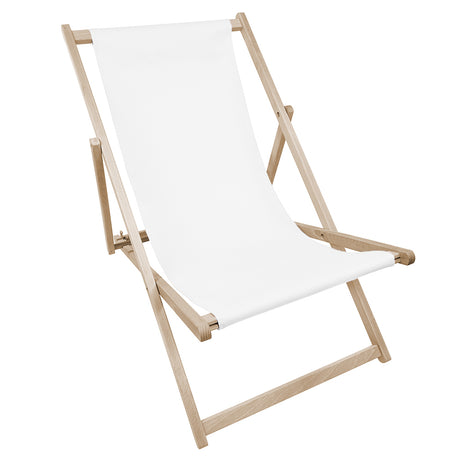 Holz-Liegestühle Einfarbig / Verschiedene Farben Weiß