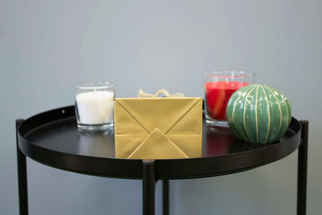 Laminierte Tasche mit Schnurgriff 110x90x400mm Golden