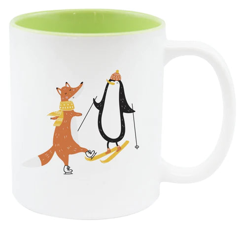 Weihnachtstasse - grüner Fuchs