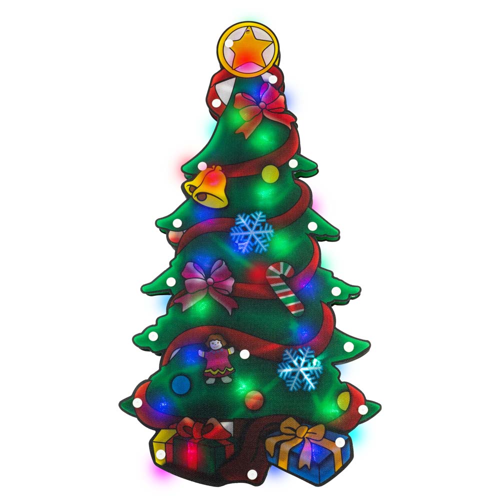 Leuchtender RGB LED Weihnachtsbaum für Glas